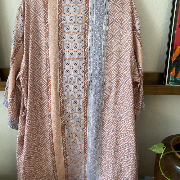 Oscar de la Renta Pink Label Vintage Geometric Robe SZ L. - Picture 7 of 7